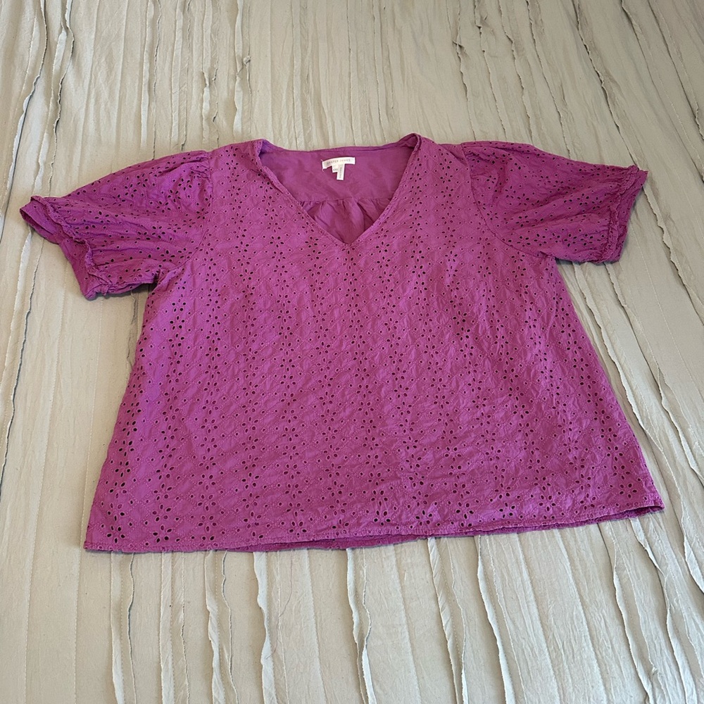 Draper James Eyelet Blouse | Size XXL